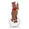 Glitzhome® 32" Metal Snowman Riding Bike Porch Décor